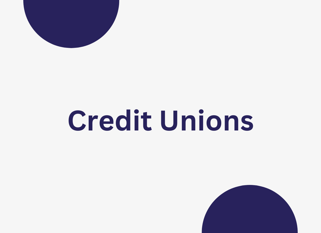 Credit Unions